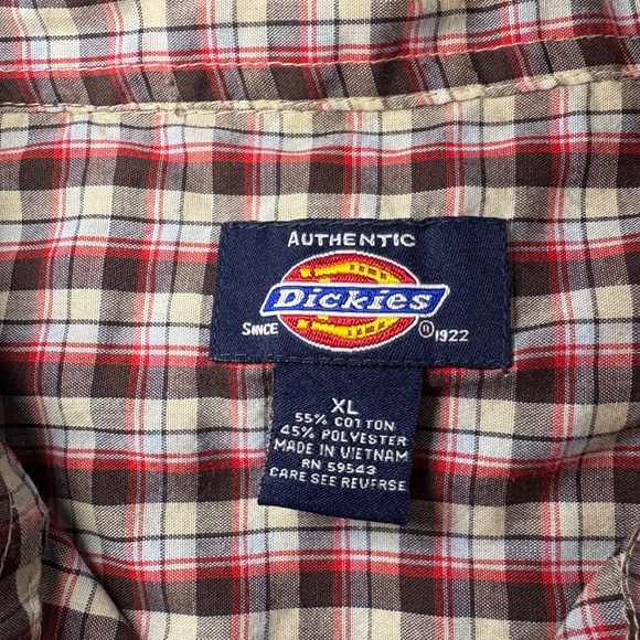 Dickies Button-Down Pearl Snap Shirt‎ Size XL - Picture 6 of 8